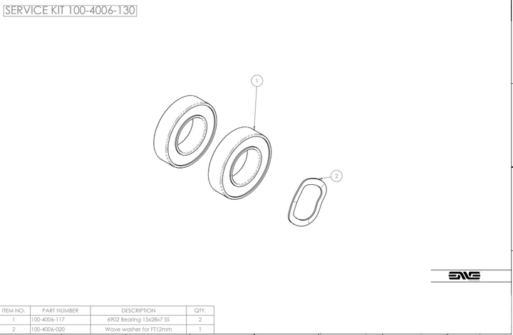 INNERDRIVE™ Hubshell Bearing Kit